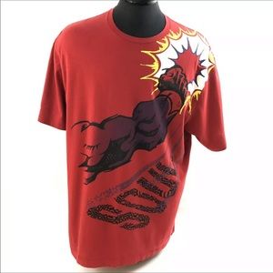 RARE Nike Mens XXL Red Super Hero Fist T Shirt Tee